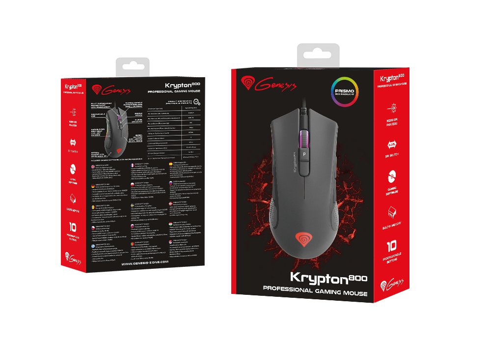 EAN 5901969408010 - GENESIS Krypton 800 ratón Juego Ambidextro Óptico 10200 DPI imagen 6
