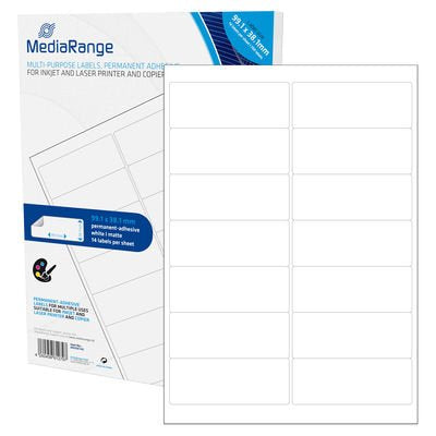EAN 4260459612797 - MediaRange MRINK146 etiqueta autoadhesiva Permanente Blanco 700 pieza(s) imagen 1