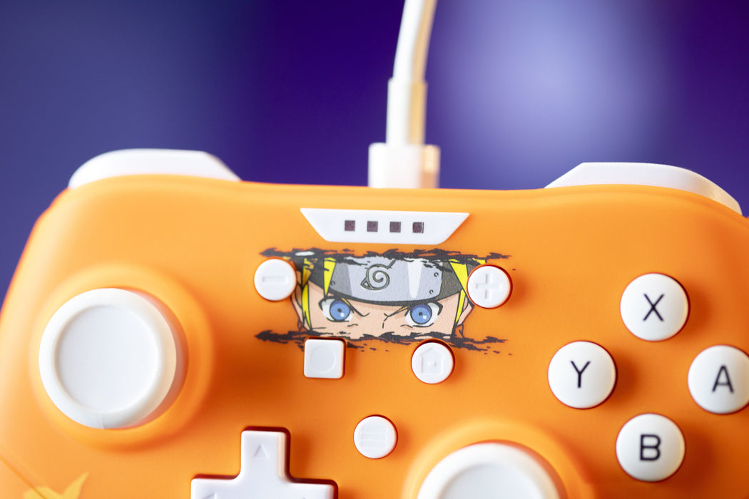 Gamepad Konix Switch Naruto Cable 3m Compatible Con Pc Color Naranja Kx-Nar-Sw-Pad-Ora