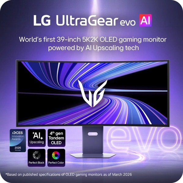 Lg Ultragear Evo Ai 39gx950b-B Gx9 Series Monitor Oled Gaming Curvado 39" (38.86" Visible) 5120 X 2160 5k2k Ultrawide @ 165 Hz 1500 Cd/M² 1850000:1 Displayhdr 500 True Black 0.03 Ms 2xhdmi Displayport Usb-C Altavoces Negro