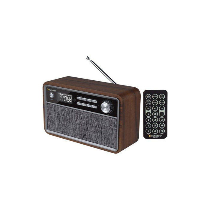 EAN 8429015019142 - Sunstech RPBT500 Portátil Digital Negro, Madera imagen 2