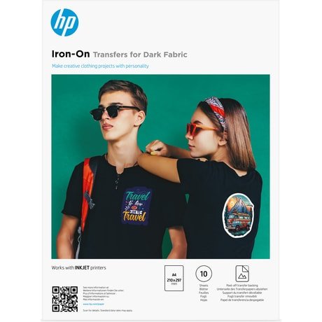 EAN 0197497816600 - HP Iron-On Transfers for Dark Fabric A4 (210 x 297 mm) 10 sheets imagen 1