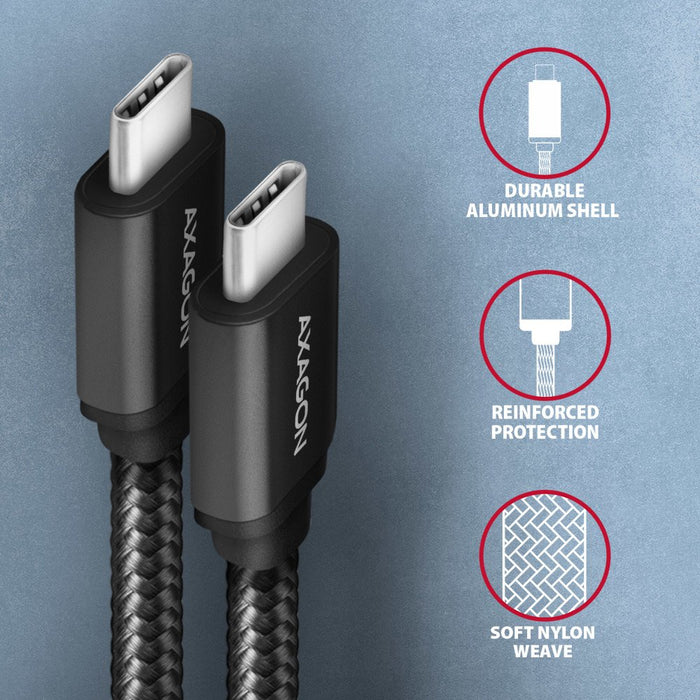 EAN 8595247905949 - Axagon BUCM3-CM10AB cable USB USB 3.2 Gen 1 (3.1 Gen 1) 1 m USB C Negro imagen 3