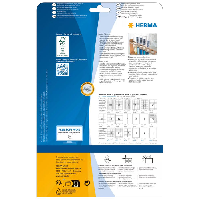 EAN 4008705109031 - HERMA 10903 etiqueta de impresora Blanco Etiqueta para impresora autoadhesiva imagen 2