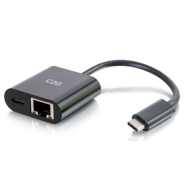 C2g Usb C To Ethernet Adapter With Power Delivery Adaptador De Red Usb-C Gigabit Ethernet X 1 Negro
