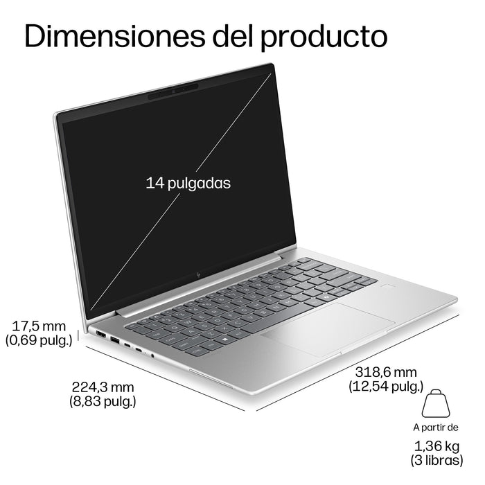 EAN 0826581572701 - HP EliteBook 6 G2i 14 inch Notebook AI PC Wolf Pro Security Edition Intel Core 7 350 Portátil 35,6 cm (14 imagen 8
