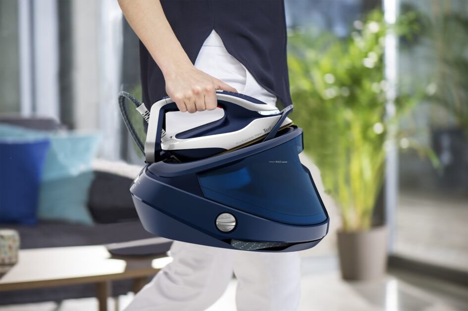 EAN 3121040082331 - Tefal Pro Express Vision GV9812 3000 W 1,1 L Durilium AirGlide Autoclean soleplate Azul, Blanco imagen 14