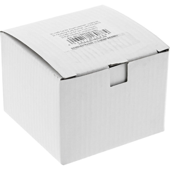 Caja Inline Cat.6a De Empotrar 2x Rj45 Blanco Ral9010