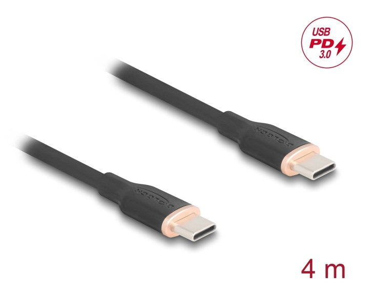Delock Usb 2.0 Cable Usb Typ-C St > St Pd 3.0 60w 4m Schwarz
