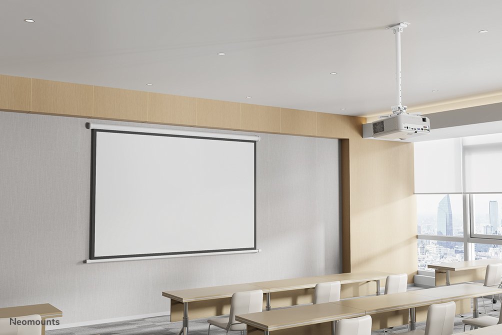 Neomounts Deckenhalter Projektor 35kg Voll Bew. Höv Blanco 60.5-90.5cm