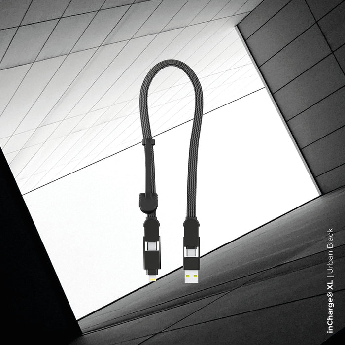 Rolling Square Incharge Xl Cable 30cm Black