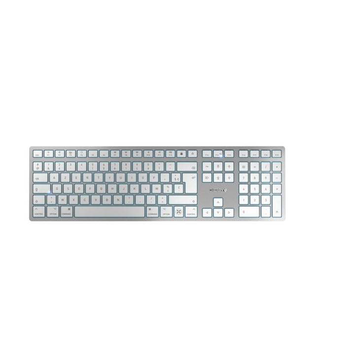 EAN 4025112099687 - CHERRY KW 9100 SLIM FOR MAC teclado Universal USB + Bluetooth AZERTY Francés Plata imagen 1