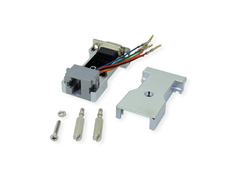 Roline Db9 Buchse-Rj45 Buchse 8p 8c 8ltg., Silberfarben