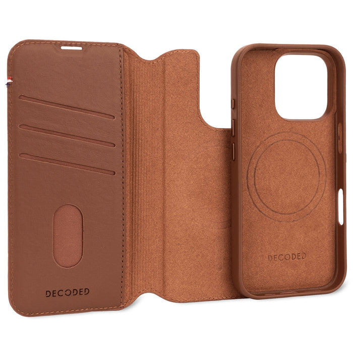 Decoded Leather Detachable Wallet Funda Para Iphone 16 Pro Max 17,5 Cm (6.9") Funda Cartera Marrón