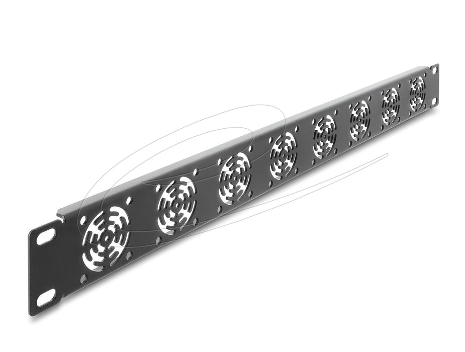 Panel De Rack De 19" Y 1u Para 8 Ventiladores De 40 X 40 Mm, Gris Oscuro