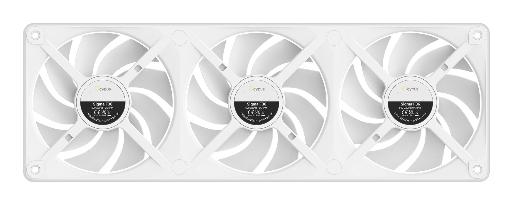 Ventilador Pc Ocypus Sigma F36 Argb (Blanco, 365 Mm) Sigma-F36-Wh3am00x-Gl