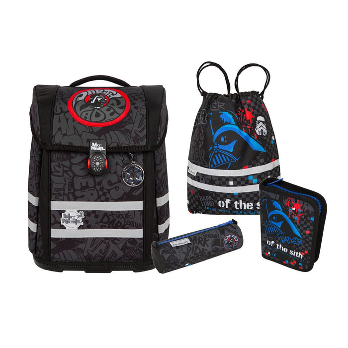 Mcneill Juego De Mochila Escolar Perfecto 5tlg Star Wars Darth-Vader