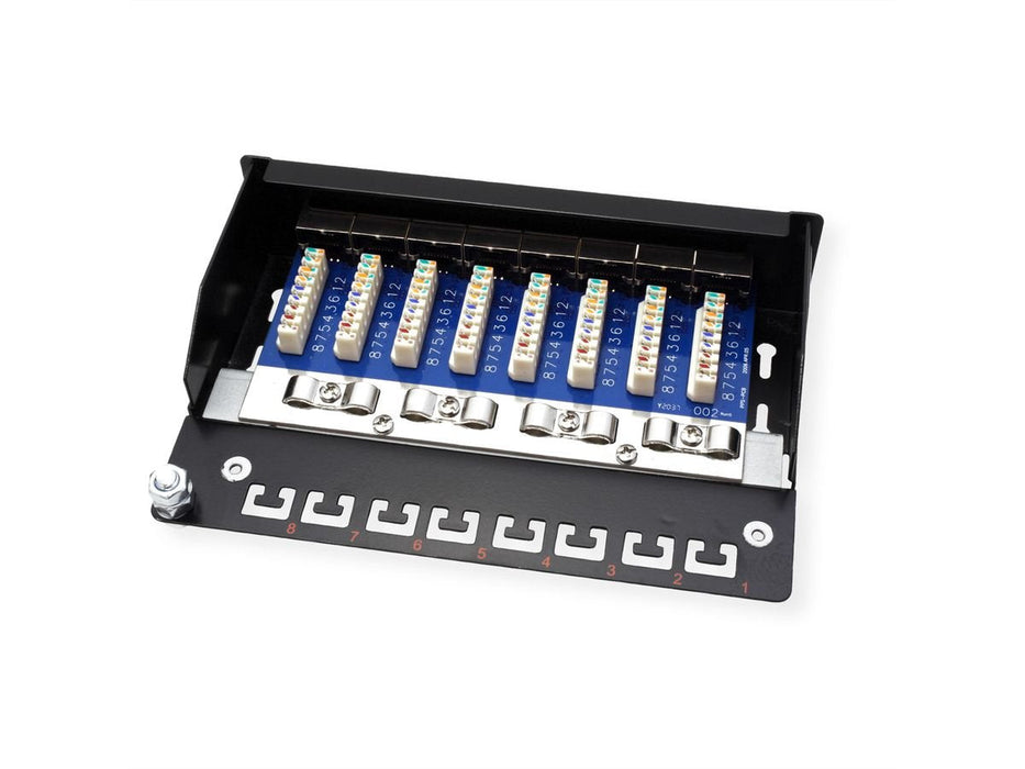 Roline Patchpanel 8 Ports Kat.5e Class D Geschirmt Schwarz