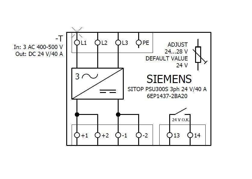 Siemens 6ep14372ba20 Sitop Psu300s 40a Gerege. Stromvers. Eing.3 400-500vac