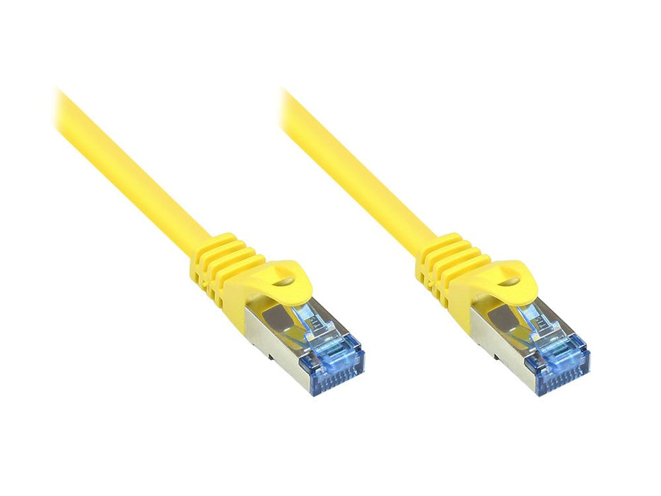 Goodconnections Cable De Red Con Protector De Pestaña, Cat. 6a, S Ftp, Pimf, Libre De Halógenos, 500mhz, Amarillo, 15m,