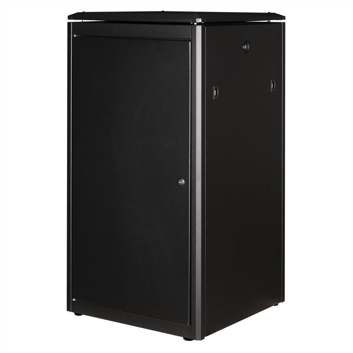 Roline 19-Zoll Netzwerkschrank Pro 22 He, 600x600 Bxt Glastr Schwarz