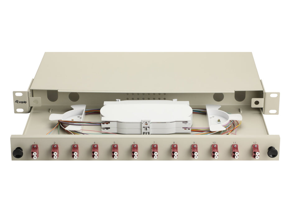 Equip Lwl-Spleisskamen 12-Port Lc-Duplex Om4 1u Komplett Gr