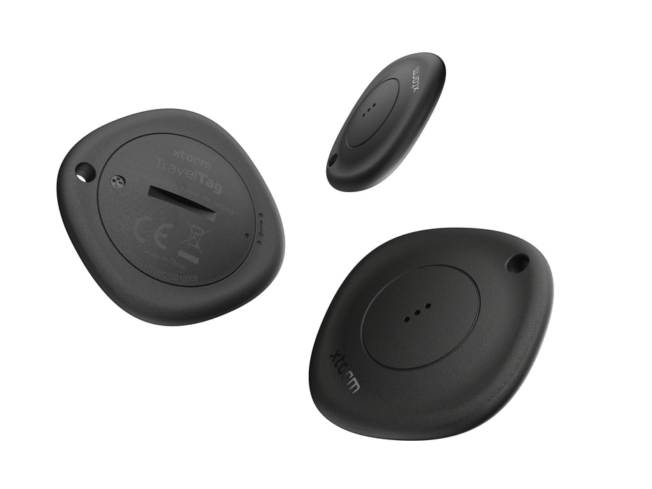 Localizador Travel Tag Pack 3 Negro Xtorm 3 Unidades/ Compatible Con La App 'Buscar' De Apple/ Batería Reemplazable.