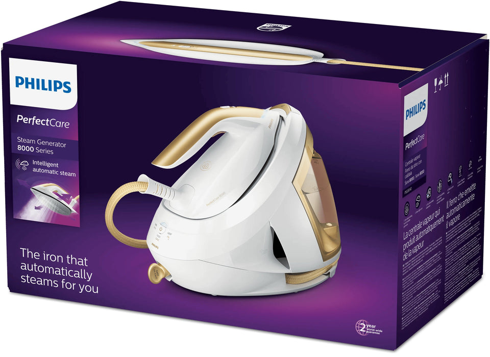 EAN 8720389001048 - Philips PSG8040/60 estación plancha al vapor 2700 W 1,8 L Suela SteamGlide Elite Oro, Blanco imagen 4