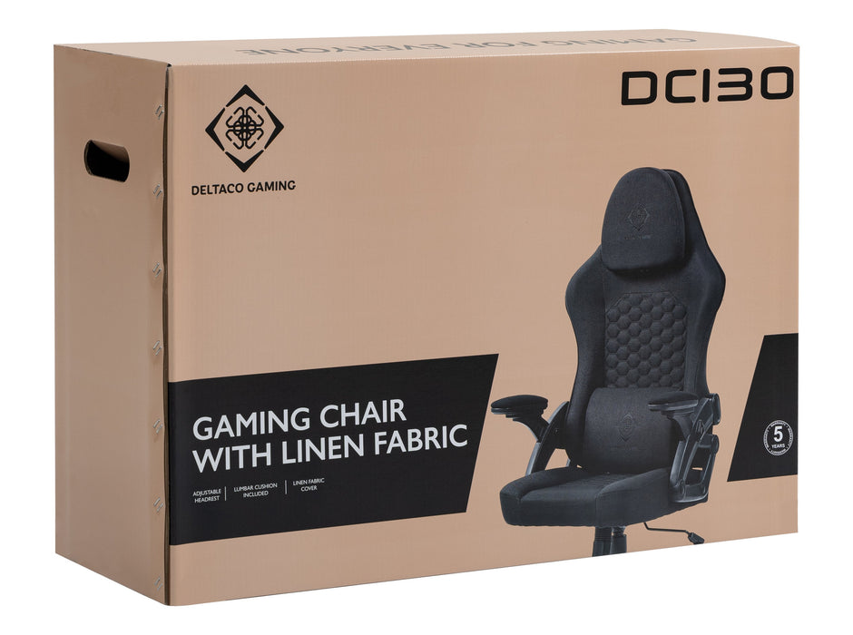 Deltaco Dc130 Gamingstuhl Soft Woven Mesh, Schwarz