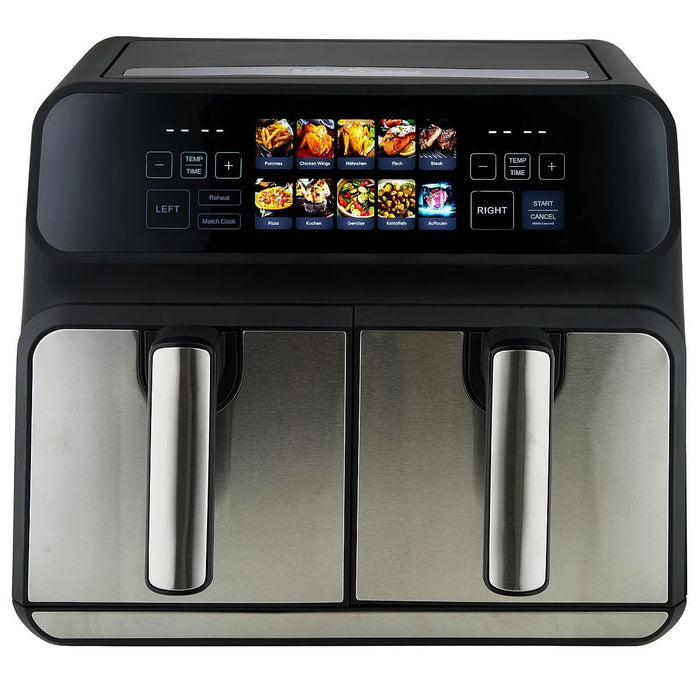 EAN 4006160128703 - ProfiCook PC-FR 1287 H Doble 8 L Independiente 2200 W Freidora de aire caliente Negro, Acero inoxidable imagen 1