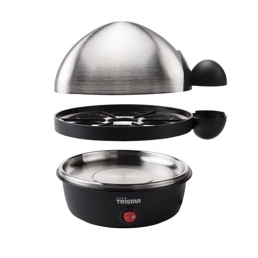 EAN 8713016030764 - Tristar EK-3076 cuecehuevos 7 huevos Negro, Acero inoxidable imagen 2