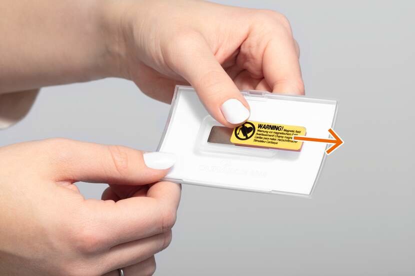 Durable Namensschild Click Fold M Magnet 40x75mm 10uds Trans