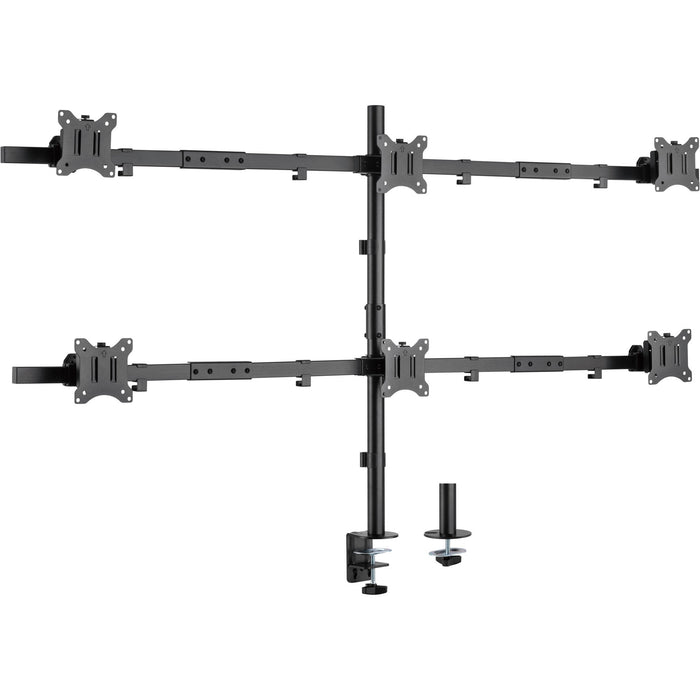 Inline® Desk Bracket For 6x Tv / Led / Tft Display Up A 81cm 32" Max. 7kg Negro