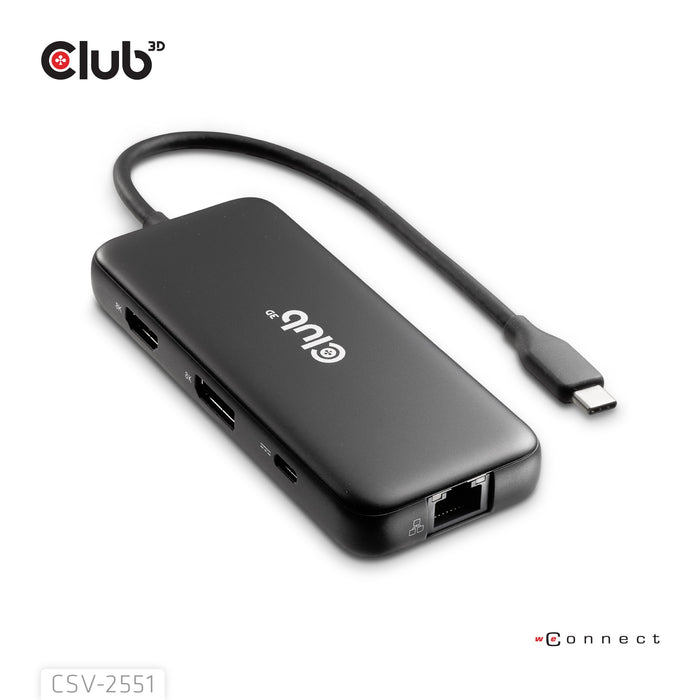 EAN 8719214473488 - CLUB3D CSV-2551 base para portátil y replicador de puertos Alámbrico USB Tipo C Negro imagen 5