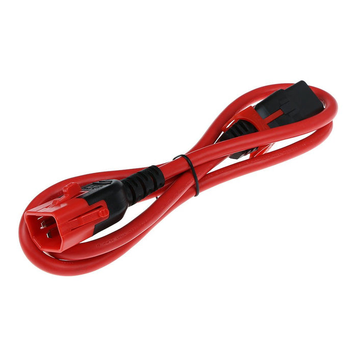 Powercord C13 Iec Lock+ - C14 Iec Lock Dual Locking Rojo 1.5 M, Pc3614