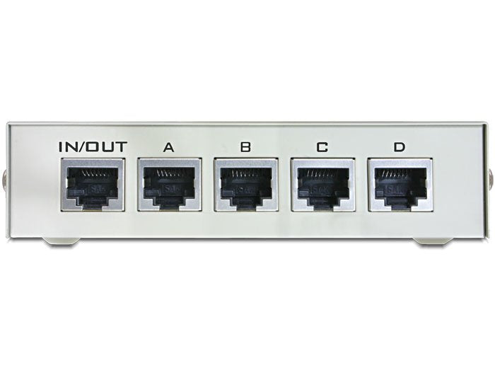 Delock Switch Rj45 10/100 Mbps 4 Puertos Manual Bidireccional