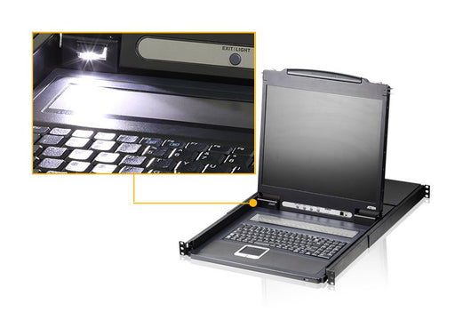 EAN 4710469343681 - ATEN CL1308N consola de rack 48,3 cm (19") Negro 1U imagen 2