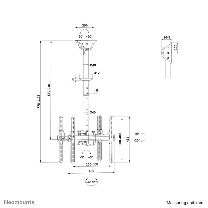 EAN 8717371445997 - Neomounts NM-C440DBLACK soporte para TV 152,4 cm (60") Negro imagen 12