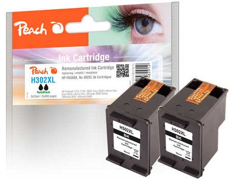 EAN 7640169582912 - Peach PI300-655 cartucho de tinta 2 pieza(s) Compatible Negro imagen 1