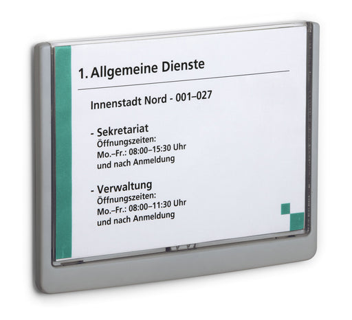 EAN 4005546405483 - Durable 486637 portacartel y stand de información Portacarteles A5 Plástico Grafito imagen 1