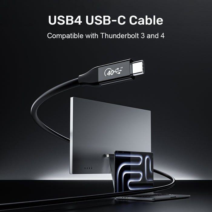EAN 4894160057976 - UNITEK USB4 cable USB USB4 Gen 2x2 USB C 40 Gbit/s 240 W Negro imagen 5