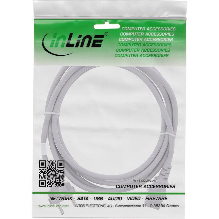 Cable De Alimentación Inline Tipo F A Conector Iec Gris 1,5m