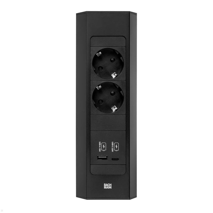 Regleta  Bachmann Casia 2 2xcee7/3 1xusb A/C 22w 2,0m Aeh Sw