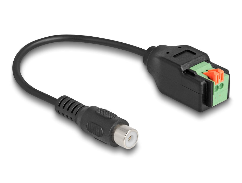 Socke Cincha Delock> Adaptador De Bloque De Terminal Con Botón De Impresión Negro, 15 Cm 66327