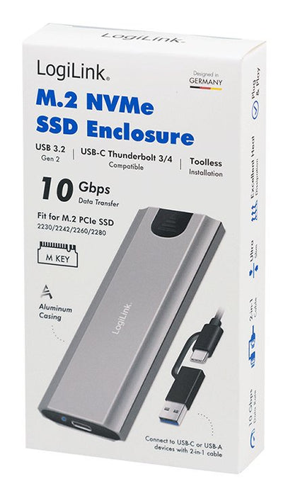 Usb 3.2 Gen2 Ssd Enclosure Usb-C To Pcie Nvme
