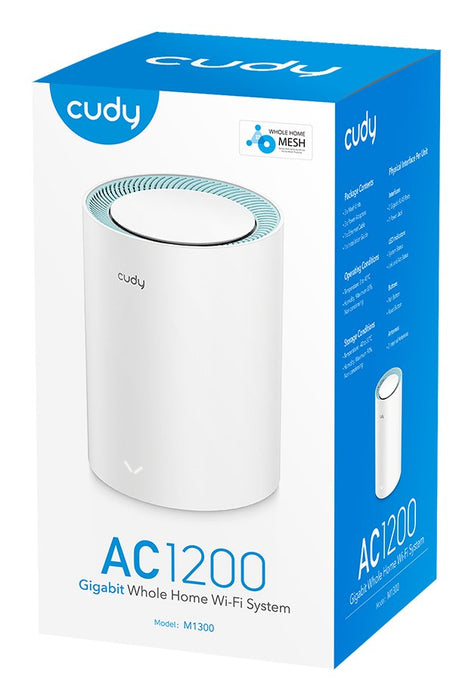 EAN 6971690792800 - Cudy M1300 1-PACK sistema Wi-Fi Mesh (Wi-Fi en malla) Doble banda (2,4 GHz / 5 GHz) Wi-Fi 5 (802.11ac) Bl imagen 4