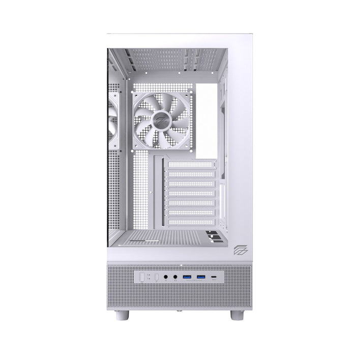 Caja Pc Atx Semitorre Einarex S500 Core C-Templado Blanca Excs-Pr-500c-W