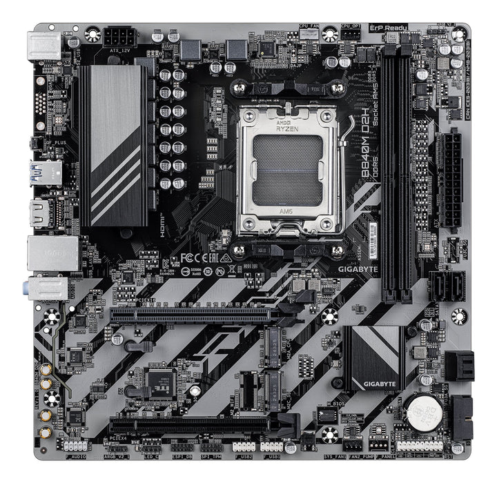 EAN 4719331868116 - GIGABYTE B840M D2H placa base AMD B840 Zócalo AM5 micro ATX imagen 2