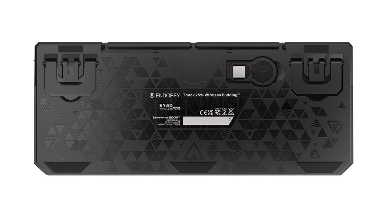 Teclado Alemán Endorfy Thock 75% Rf Inalámbrica + Usb Qwertz Negro