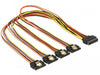 EAN 4043619601585 - DeLOCK 60158 cable de SATA 0,5 m SATA de 15 pines 4 x SATA de 15 pines Multicolor imagen 1